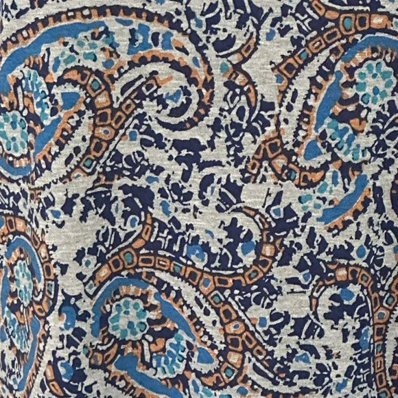LuLaRoe Sz L Maria Blue Paisley Maxi Dress - Picture 3 of 3